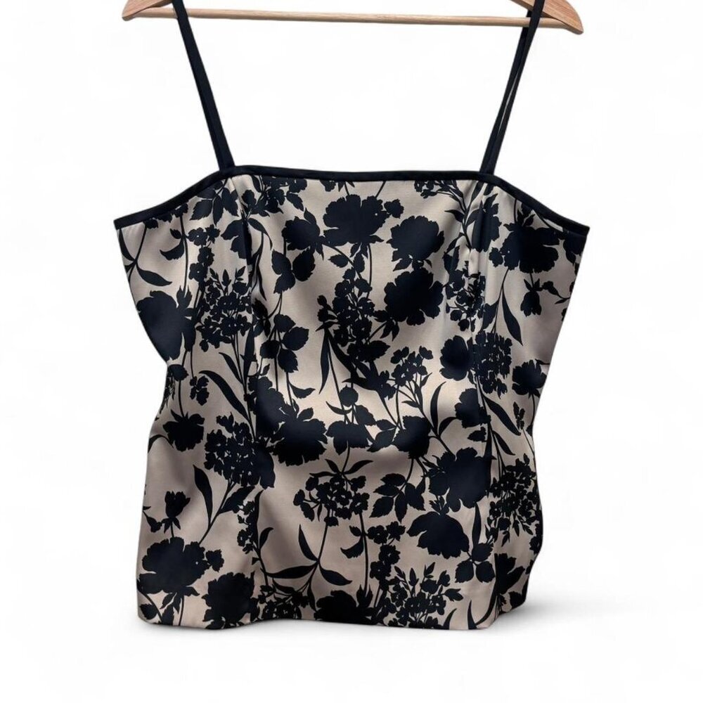 Y2K Silky Floral Going Out Top – Alex Evenings, Size XL